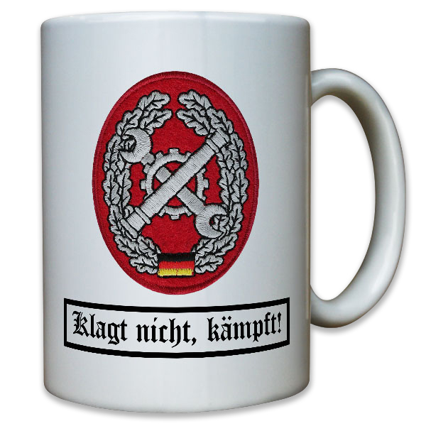 Barettabzeichen Instandsetzung Stoffabzeichen Inst Bataillon - Tasse #10956