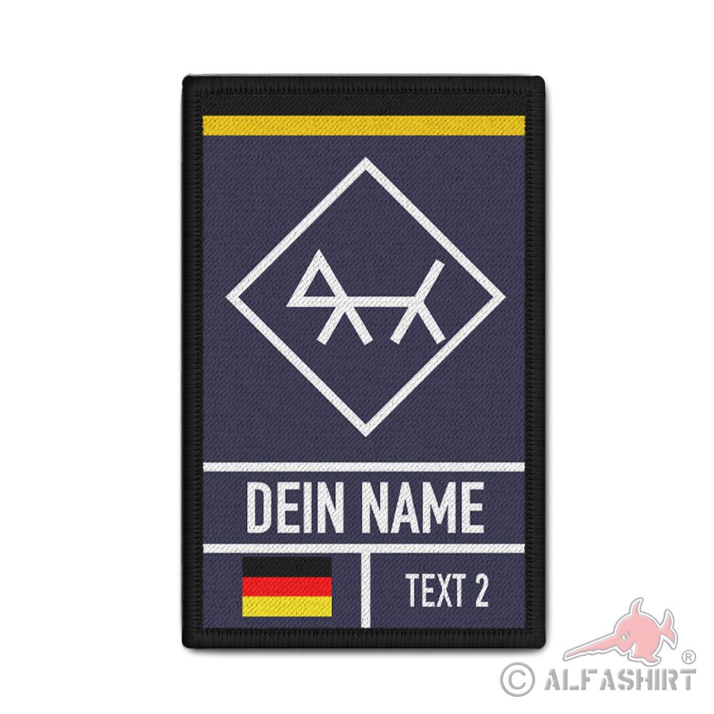 Rank Patch personalisiert Feuerwehr Rettungshund Hilfswerk Raute Person #46045