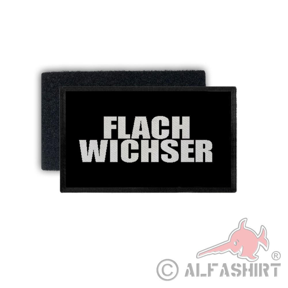 Patch flat wanker fun humor irony insult diss colleague 7.5x4.5cm # 34453