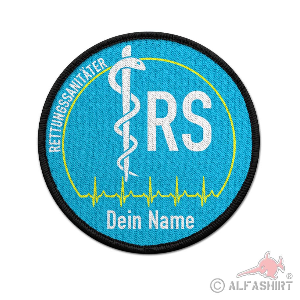 Patch RS Personalisiert Rettungssanitäter Abzeichen Medical Dein Name #38935