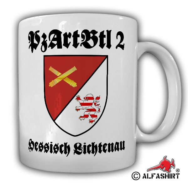 PzArtBtl 2 Panzerartilleriebataillon Hessisch Lichtenau BW Wappen - Tasse #17539
