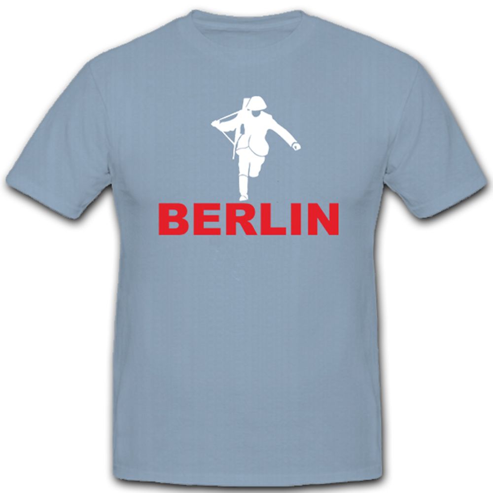 Berlin Mauerbau Mauerfall Todesstreifen Wachsolddat DDR BRD - T Shirt #5088