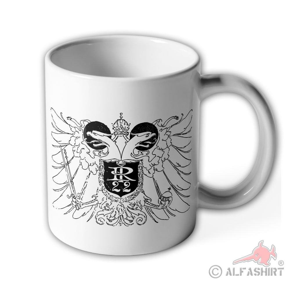 Tasse KuK Infanterie-Regiments Graf von Lacy Nr 22 Wappen Abzeichen #40462