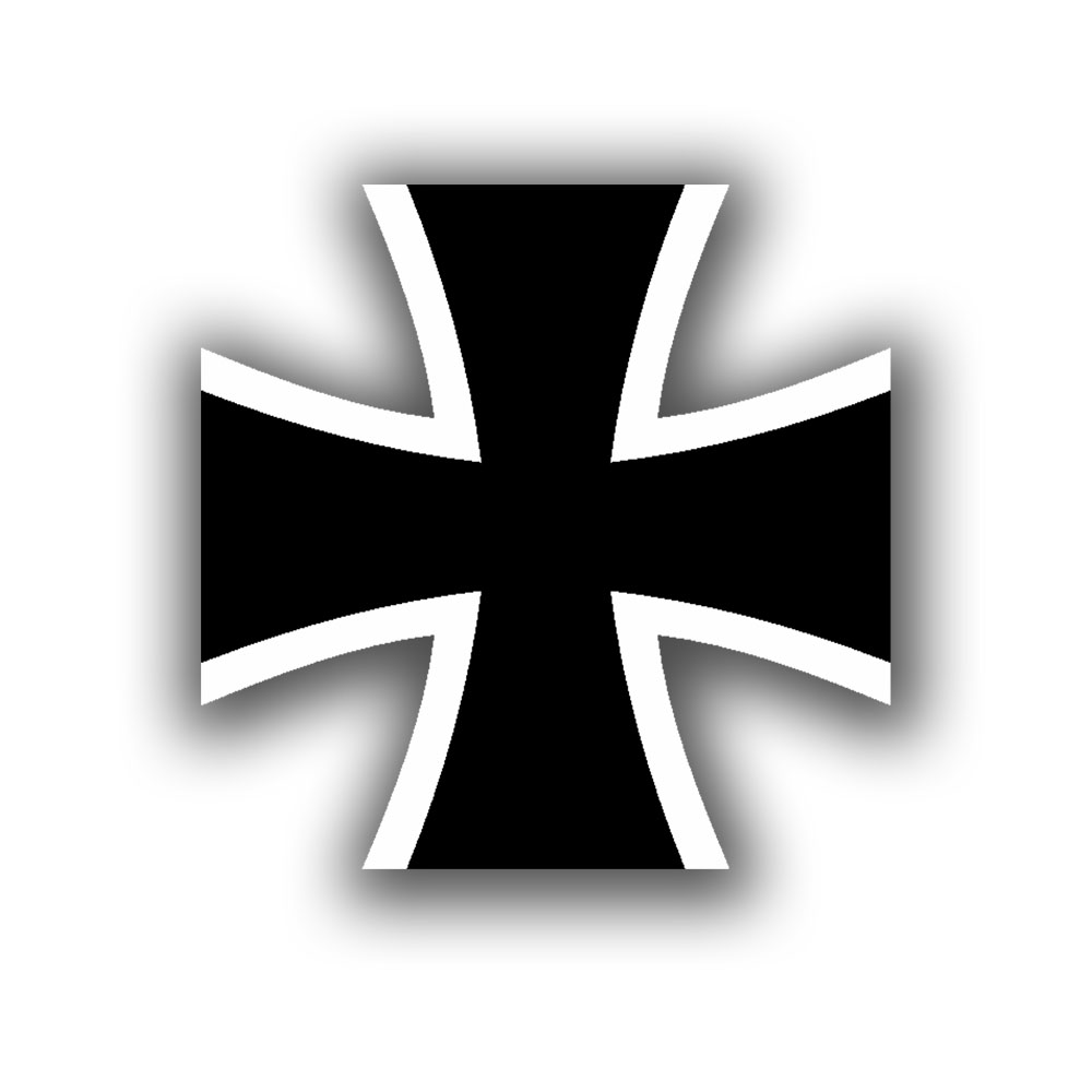 Aufkleber Sticker 4x4cm BW Bundeswehr Kreuz für Modellbau Modell #A7416