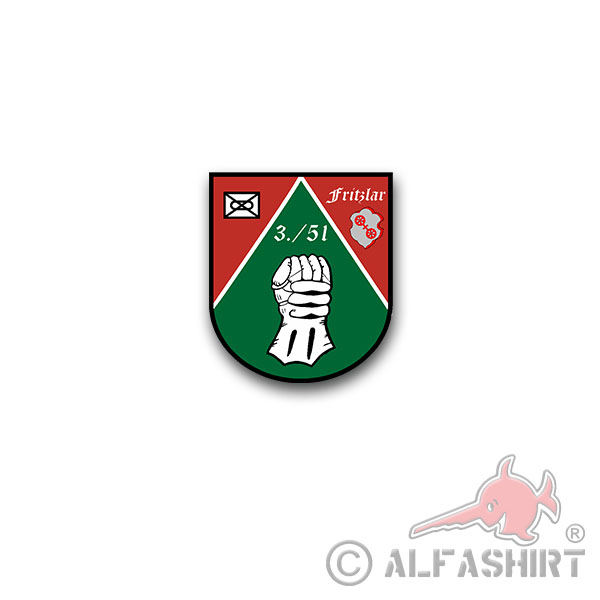 Aufkleber/Sticker 3 PzGrenBtl 51 Fritzlar Panzergrenadier Bataillon 7x6cm A2970