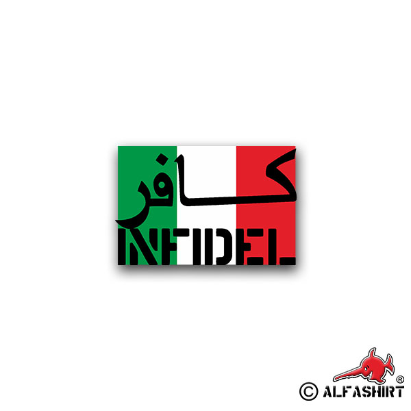 Sticker Italy Infidel ISAF Army Army Forces 7x11cm A1528