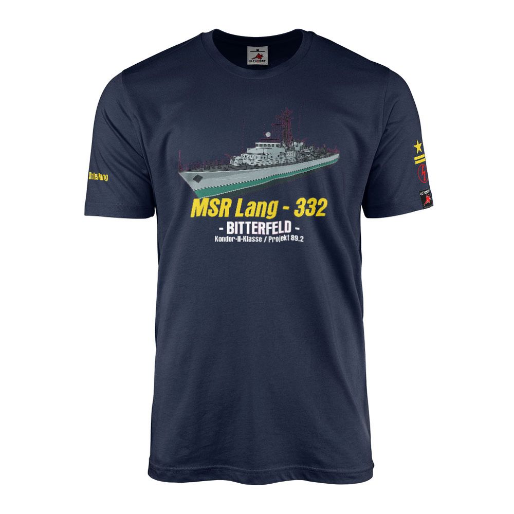 MSR 332 Bitterfeld Minensuchboot Kondor II Volksmarine NVA Modell TShirt#46585