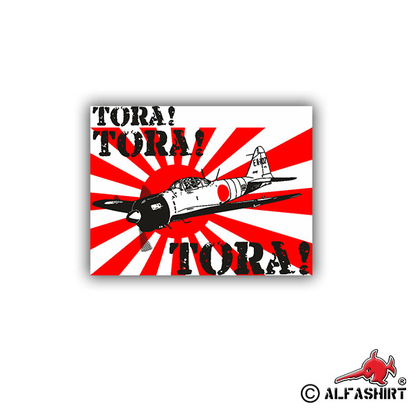 Sticker Tora Tora Japan Pearl Harbor Raid Aircraft 8x10cm A710