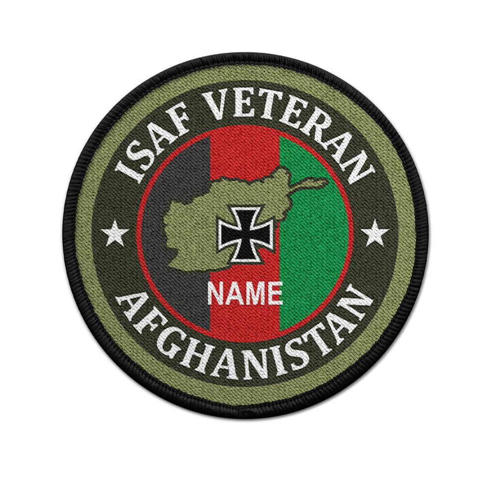 Afghanistan Service Time Patch, Customizable, German Armed Forces Veterans, ISAF#47736