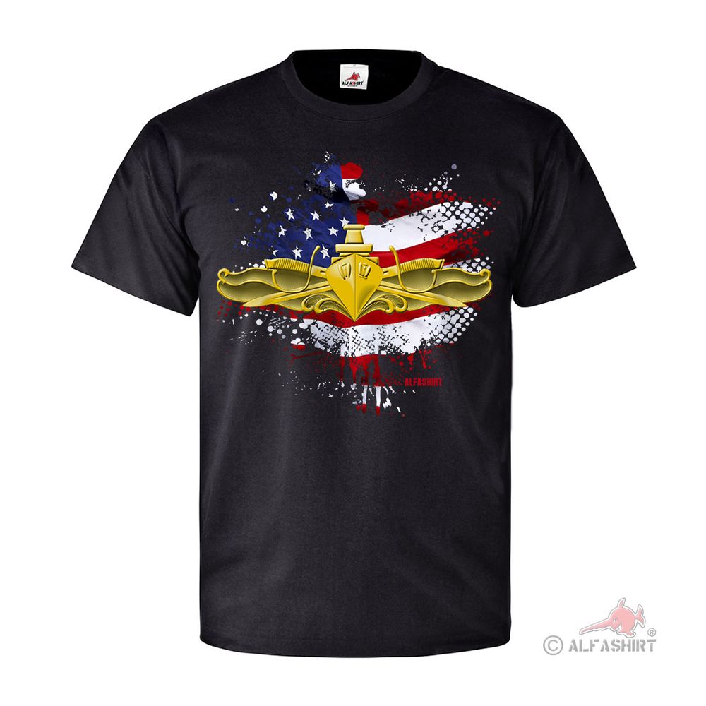 US Surface Warfare Officer Insignia Navy USA Marine Abzeichen T Shirt #26819