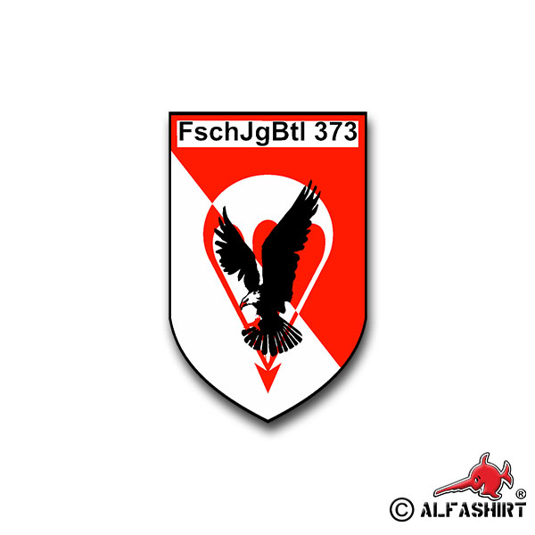 Aufkleber/Sticker FschJgBtl 373 Fallschirmjäger Bataillon Wappen 5x7cm A870