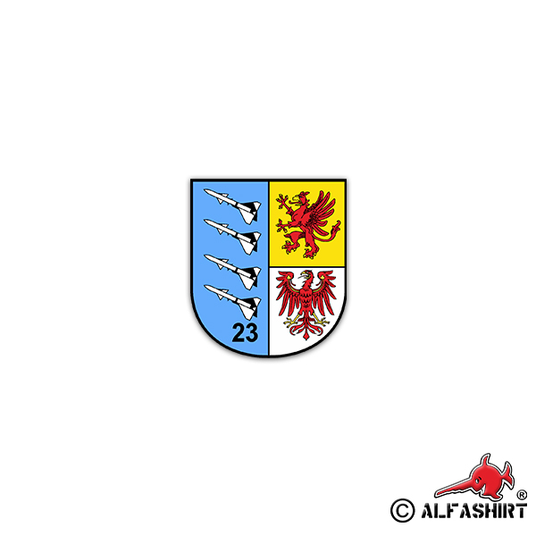 Sticker FRR 23 Fla missile regiment anti-aircraft missile group 6x7cm # A2301