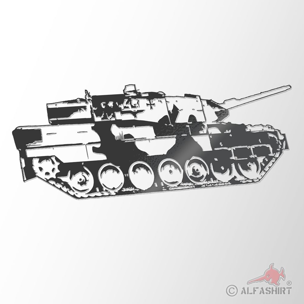 Wall Decal Leo2 Panzer Bundeswehr Leopard Sticker Deco PzBtl 45x110cm # A4862