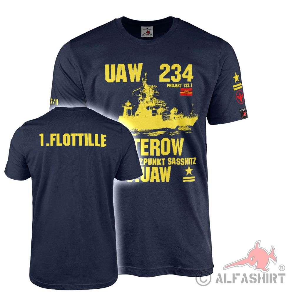 T-Shirt UAW 234 Teterow Saßnitz Stabsmatrose Rang Dienstrang #42423