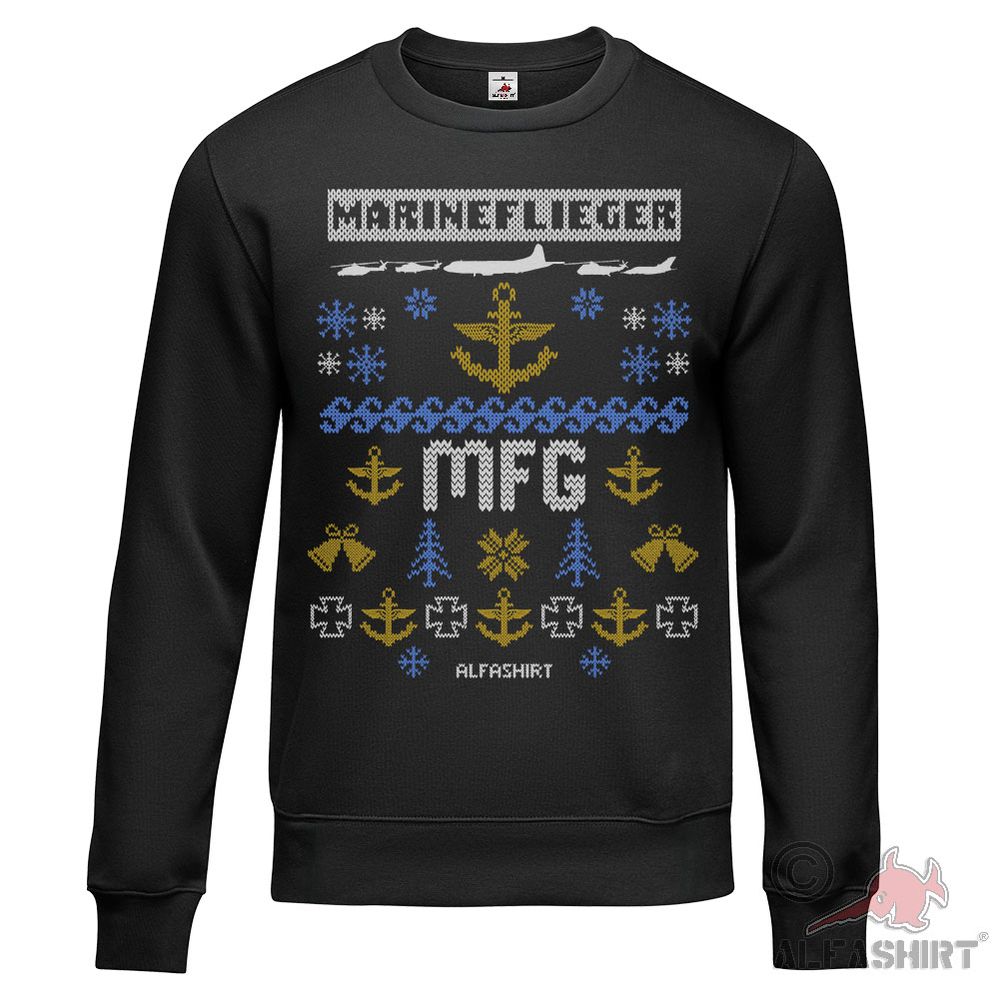 Pullover X-Mas Marineflieger MFG Bundeswehr Marine Christmas Sweater #45569