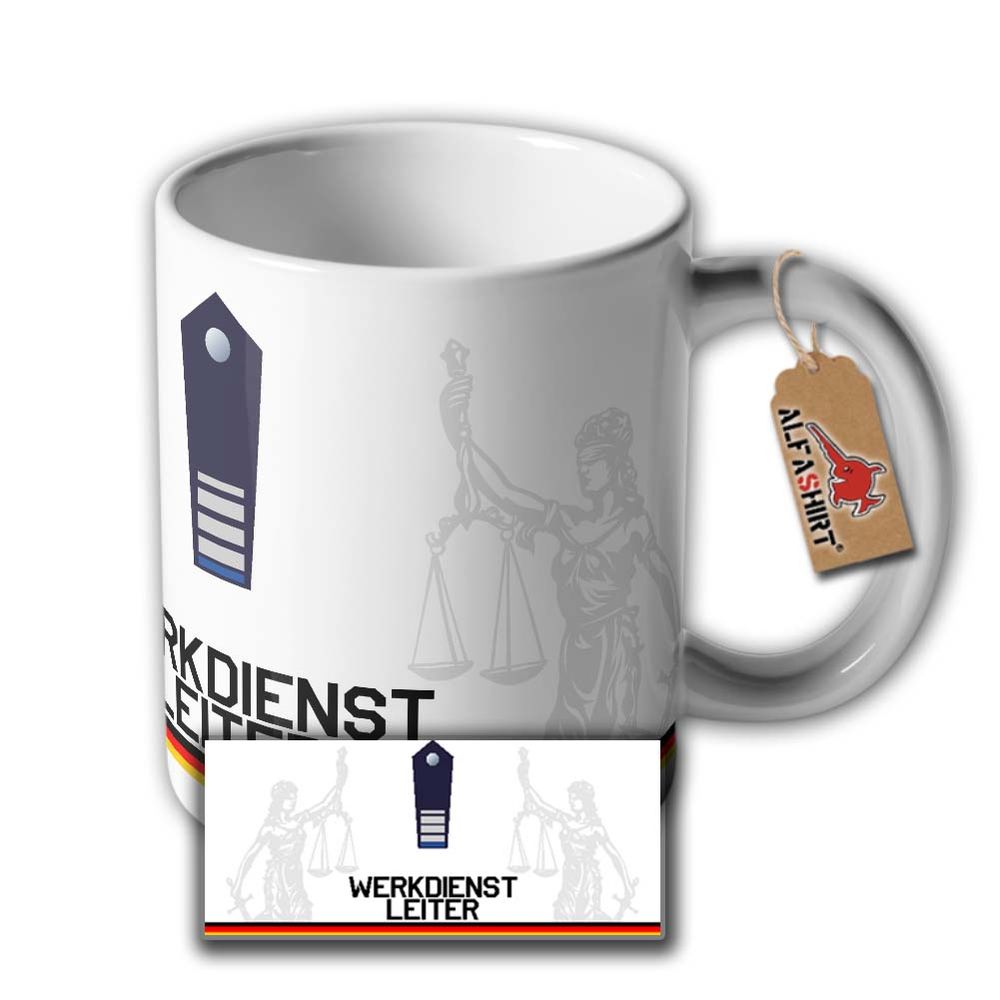 Werkdienstleiter Tasse Dienstzeittasse Arbeit Job Schulterklappe #33307