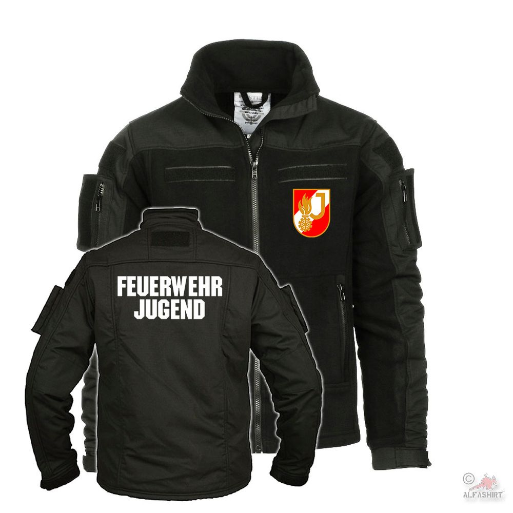 Feuerwehrjugend Österreich Fleece-Jacke GESTICKT Taktische Feuerwehr Jugend#4499