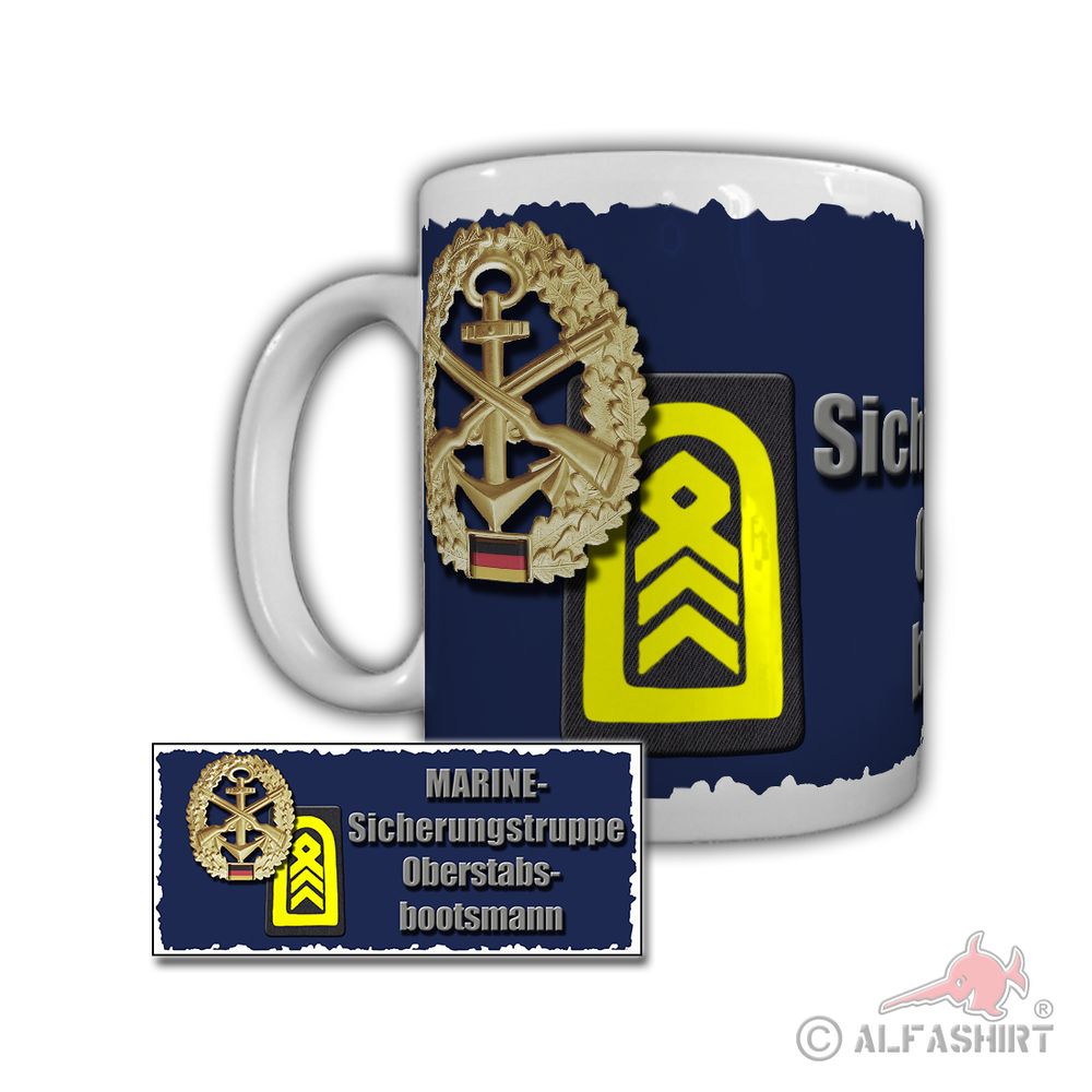 Tasse Marine Sicherungstruppe Oberstabsbootsmann Schnellboot Bundeswehr #29332