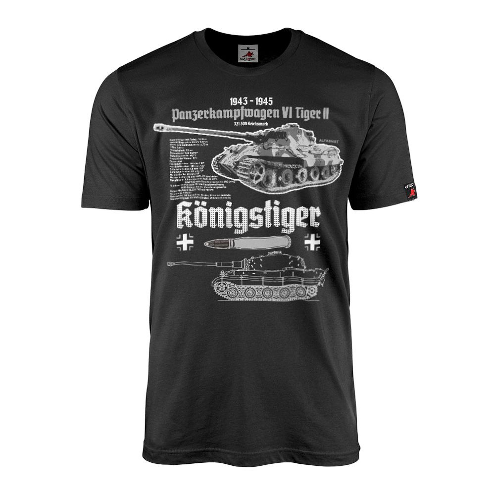 Königstiger Panzer Panzerkampfwagen VI Tiger  II - T Shirt #46425