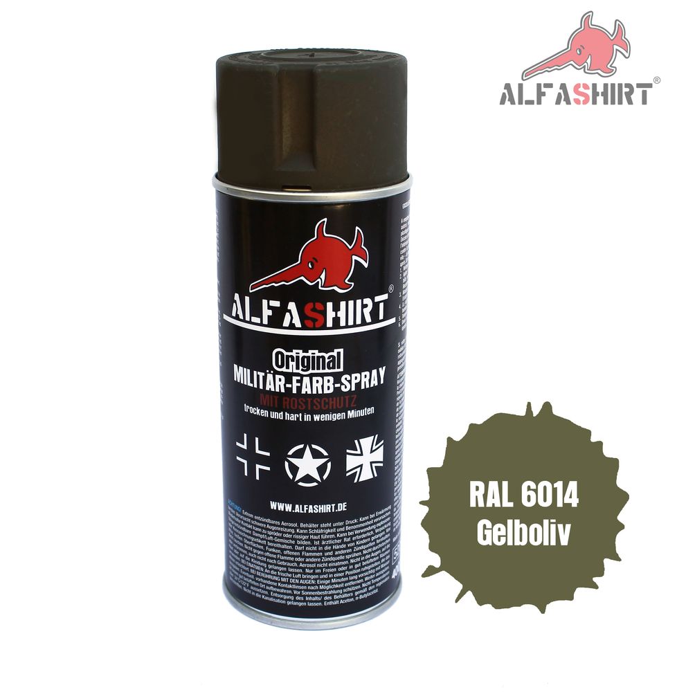 Lack Farbspray Ral 6014 gelboliv totalmatt Lackierung Militärfahrzeug #12268