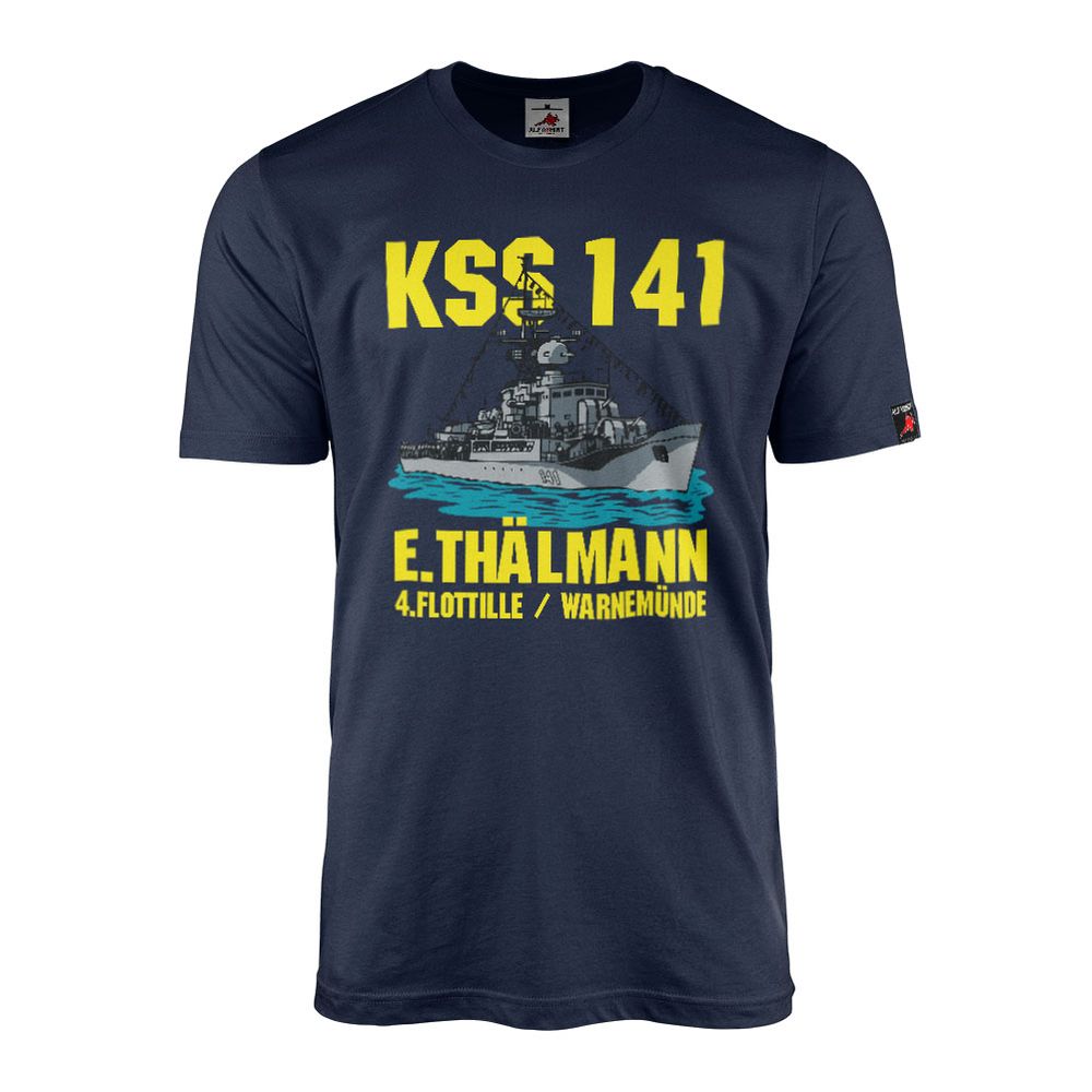 T-Shirt KSS 141 Küstenschutzschiff NVA Volksmarine Ernst Thälmann DDR 4. Flottille Warnemünde #46989
