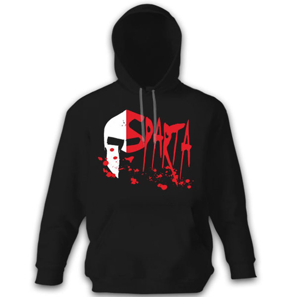 Sparta Helmet Blood Splatter Warrior Fighter Soldier Fight - Hoodie # 11125