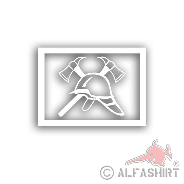 Firefighter Tactical Sign Sticker Helmet Ax Firefighter Car 8x5.5cm # A4550