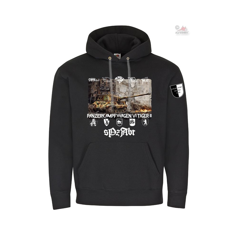 Hoodie Lukas Wirp sPz Abt Tiger II 1945 Hauptstadt Sd Kfz Kapuzenpullover #30936