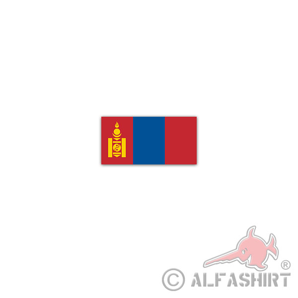 Aufkleber/Sticker Mongolei Flagge MGL Mongolischer Staat Asien 7x3,5cm A2978