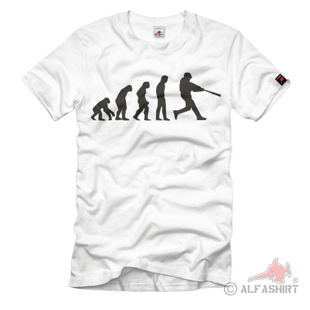 Vom Affen zum Baseballspieler Entwicklung des Menschen Evolution - T Shirt #2135