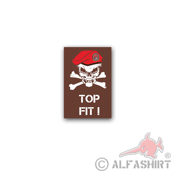 Sticker Topographietruppe BW Beret Skull Geoinformation 5x7cm A2923
