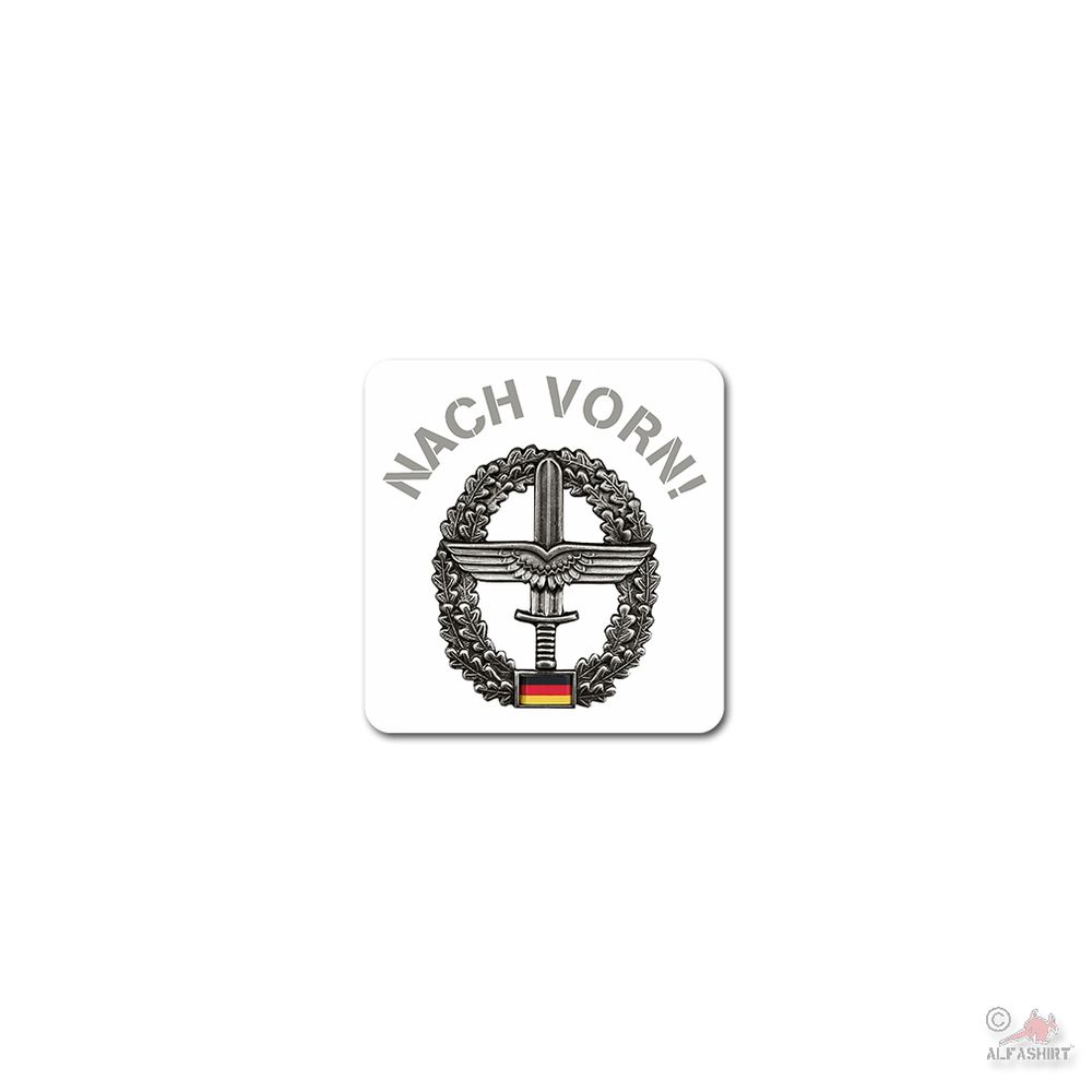 Heeresfliegertruppe Nach vorn BW Schlachtruf Barett Aufkleber 7x7cm #26593