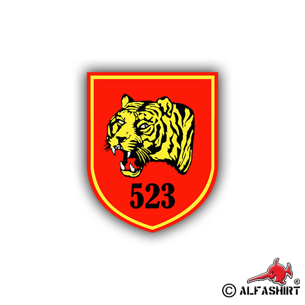 Aufkleber/Sticker Panzerbataillon 523 Wappen Abzeichen PzBtl Kaserne 7x6cm A777