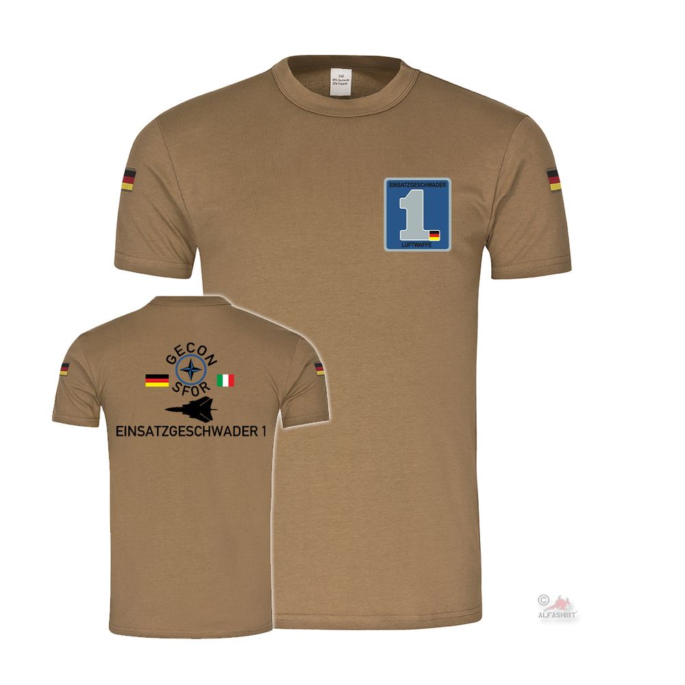 BW Tropen Einsatzgeschwader 1 SFOR Luftwaffe Bundeswehr Piaccenza T-Shirt # 37509
