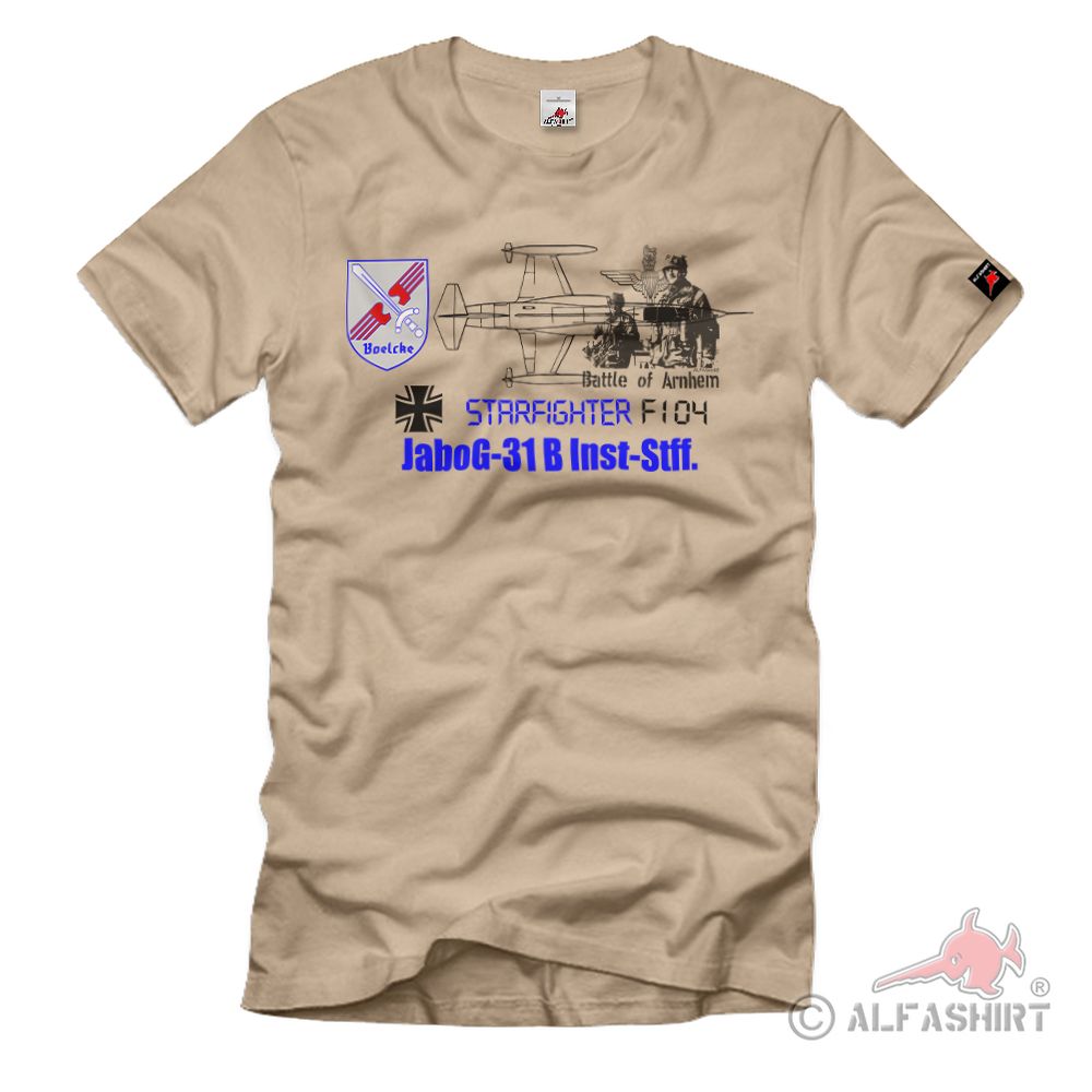 JaboG 31 B Inst Stff F104 Boelcke Jagdbombergeschwader Starfighter T-Shirt#39175