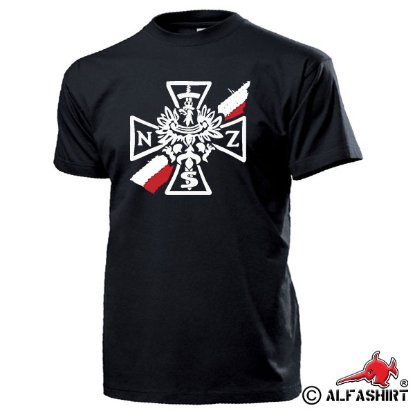 Narodowe Sily Zbrojne Nationale Streitkräfte NSZ Polska Polen T Shirt #16019
