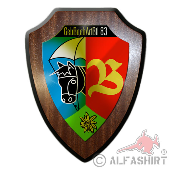 Wappenschild GebBeobBtl 83 Gebirgsbeobachtungsartilleriebataillon Hemau #31848