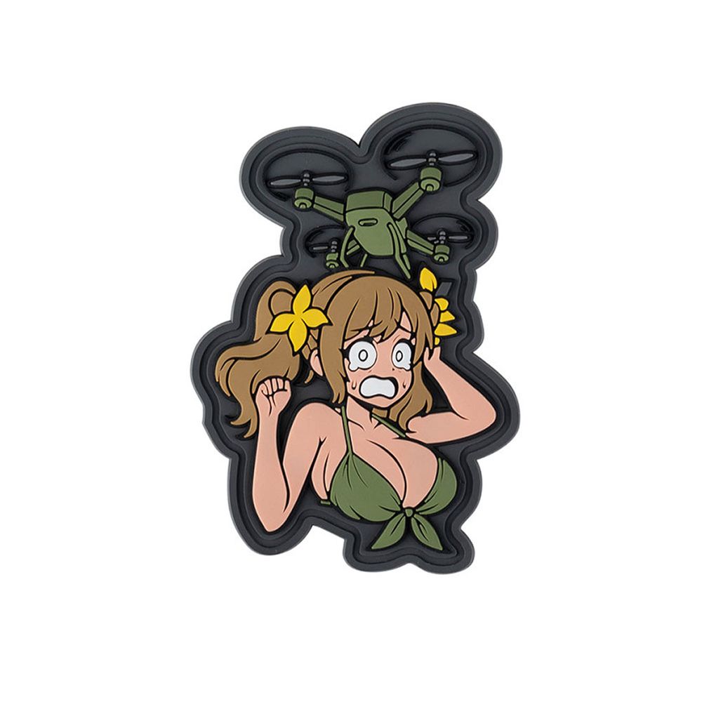 Patch 3D PVC 5,2x7,4cm Oops Girl Anime Manga Comic Drone Drohne Bikini #47982