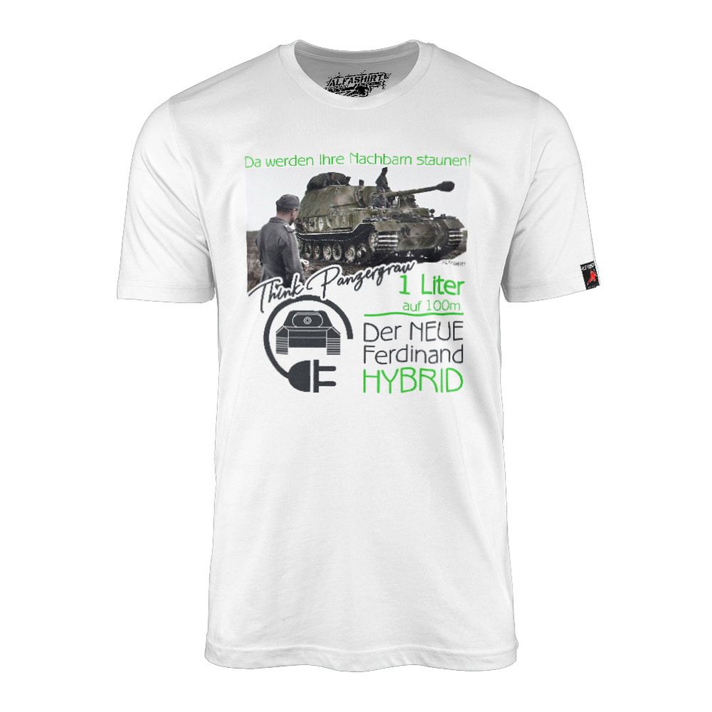 Ferdinand Hybrid Panzer Jagdpanzer Auto Öko Panzergrau Fun T-Shirt # 32998