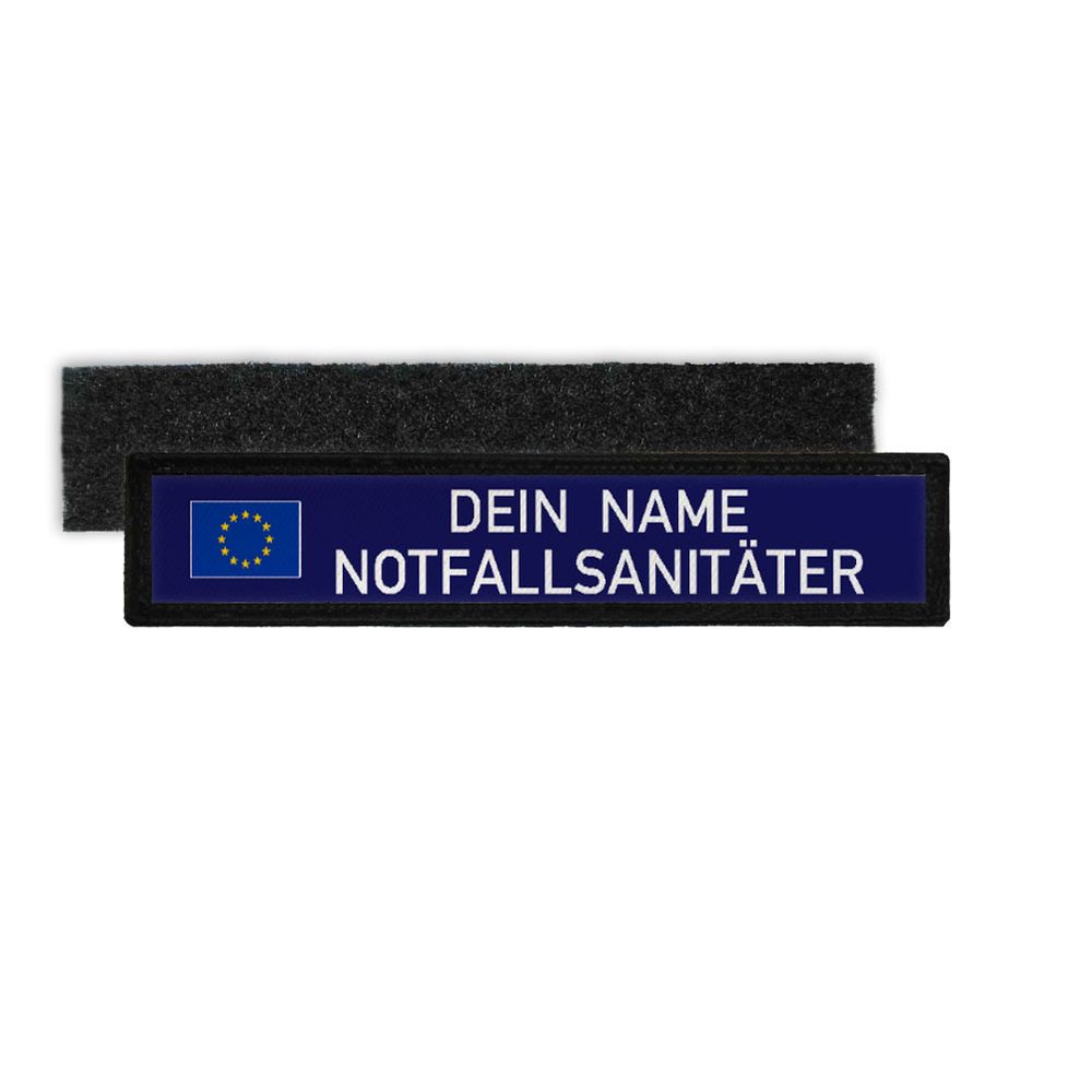 NOTFALLSANITÄTER Namen-Schild Patch Europa navy blau Bundeswehr Sanitäter #32827