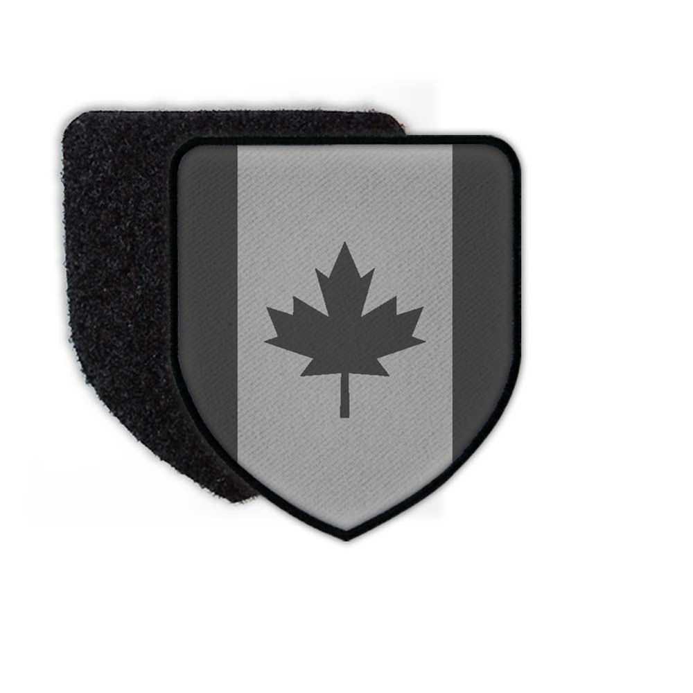 Patch Canada Tarn Schwarz Grau Coat of Arms Landesflagge Klett Plüsch #25266