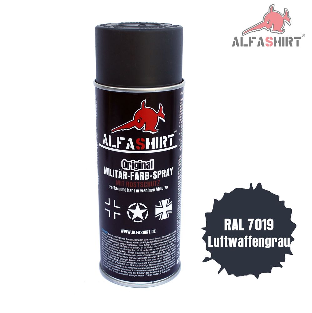 Luftwaffengrau Farb Spray RAL 7019 Lack Dose dunkelblaugrau Restauration #17640