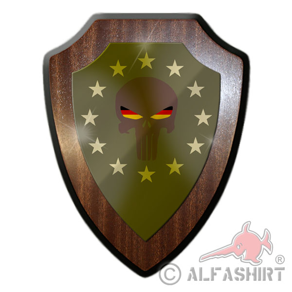 Wappenschild Skull Europa Death Skull Schädel Flagge Einheit Militär #30588