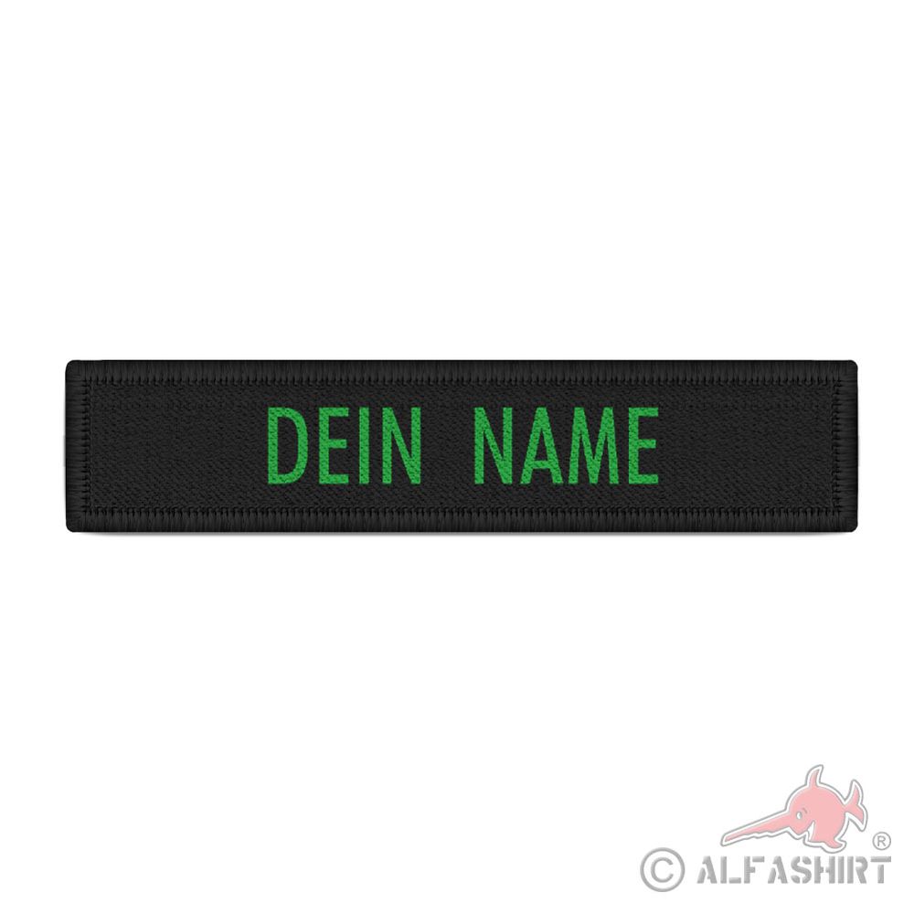 Namenschild Patch Grün schwarz Uniform individuell personalisiert Name #41194