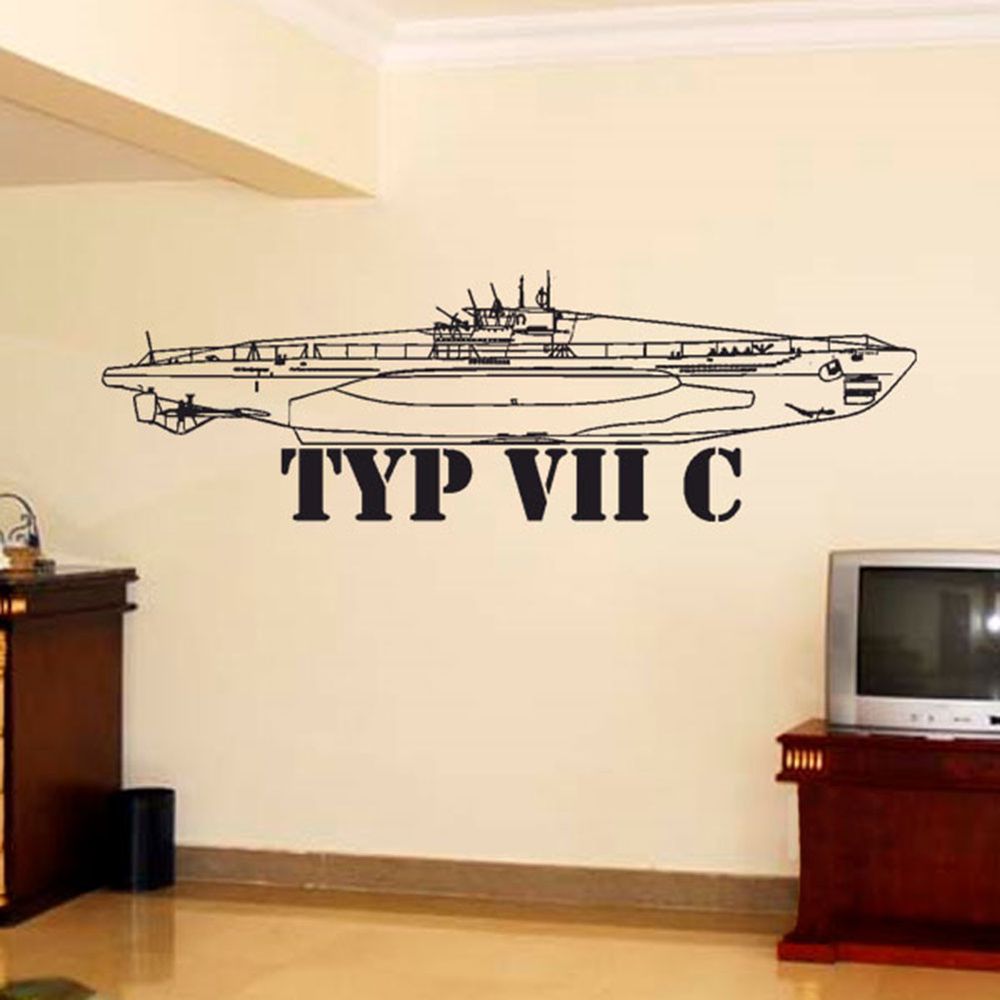 U Boat Type VIIC Military Marine Germany Wall Decal 45x145cm # 4364w