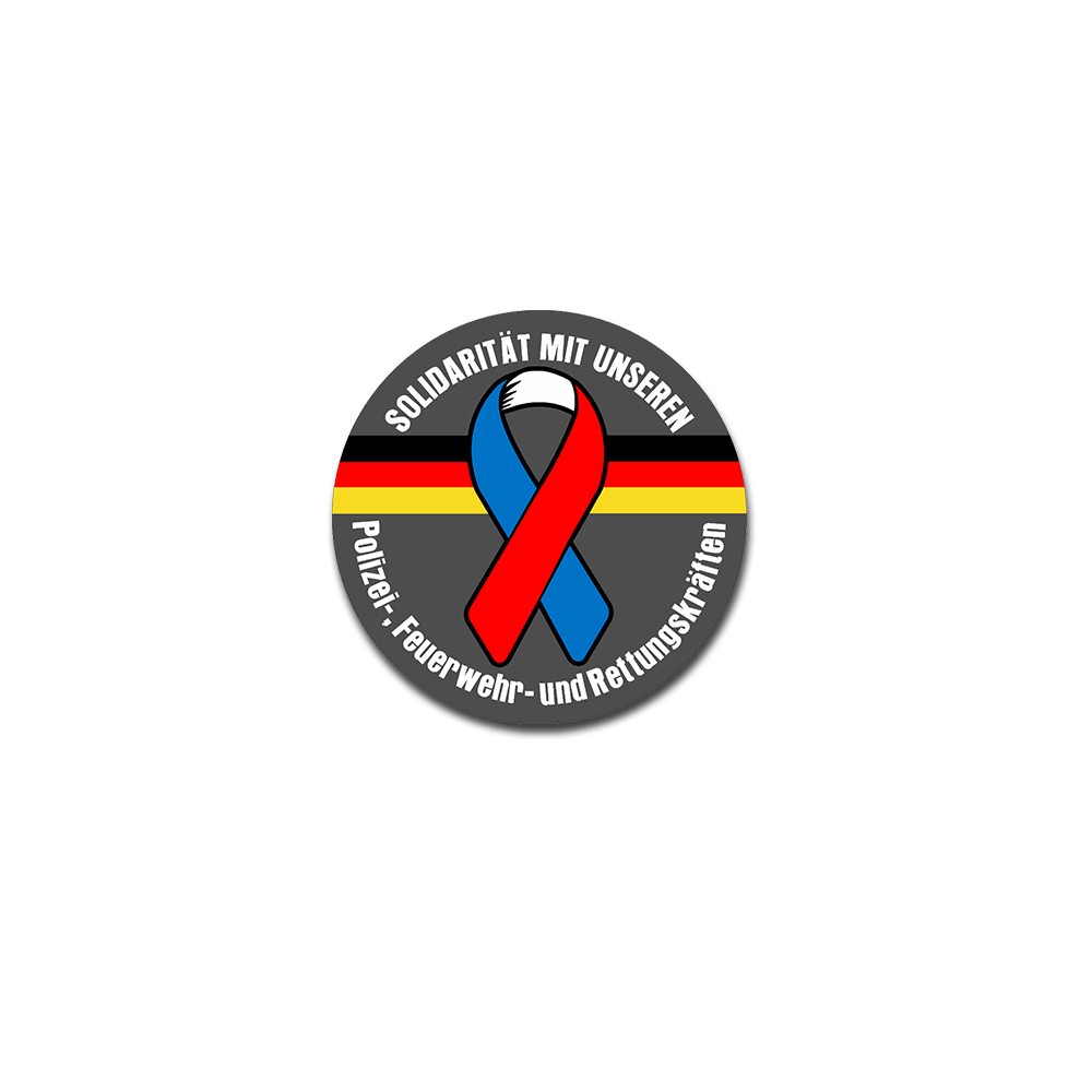 Schutzschleife Solidarität Polizei- Feuerwehr- und Rettungskräften 12cm #A5581
