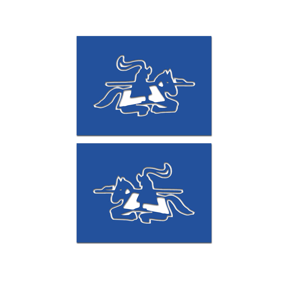 Painting stencil sticker, set of 2, 10x6cm, sPzAbtl 505 heavy tanks #A7367