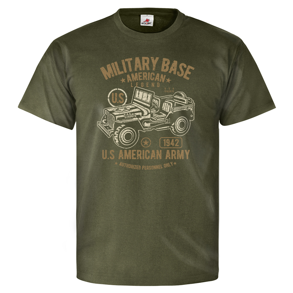 American Car Us Armee GI Normandie D Day USA Army Airborne - T Shirt #25819