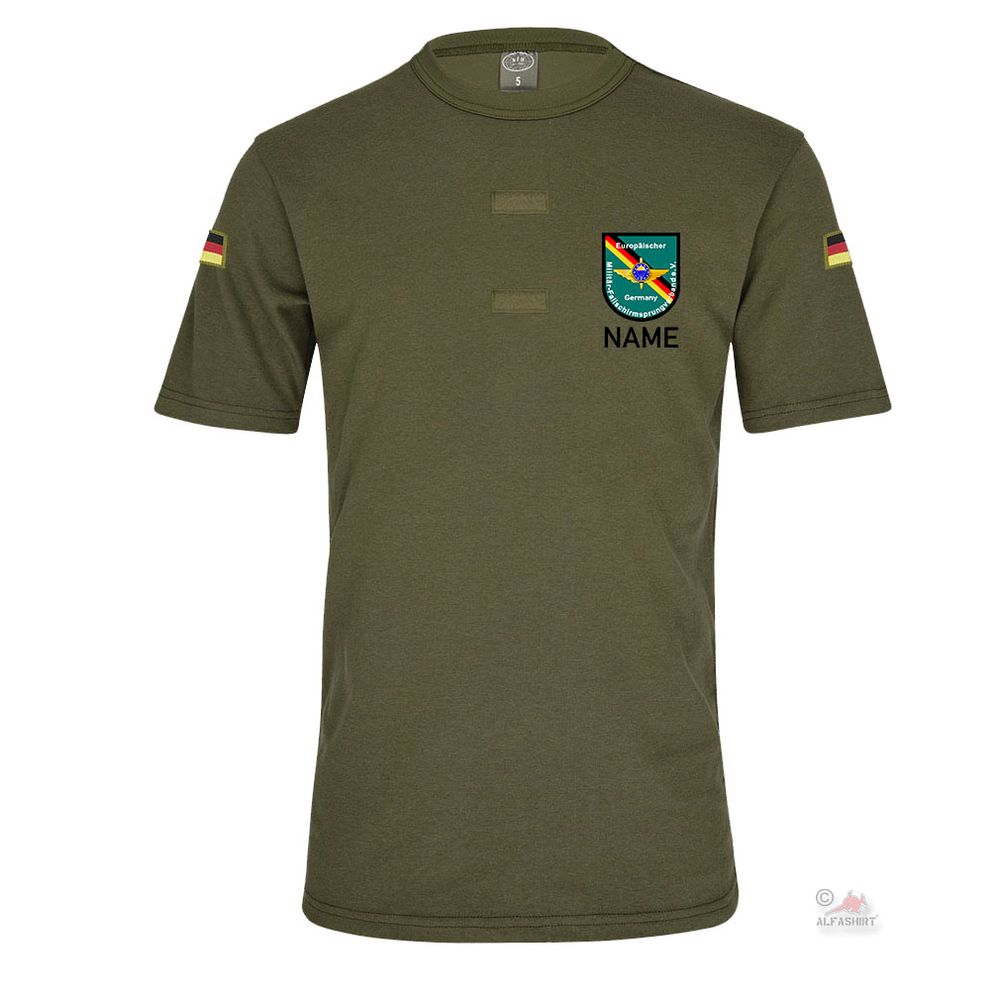 BW Tropics EMFV Coat of Arms Name European Parachute Jumping Association T-Shirt # 39814