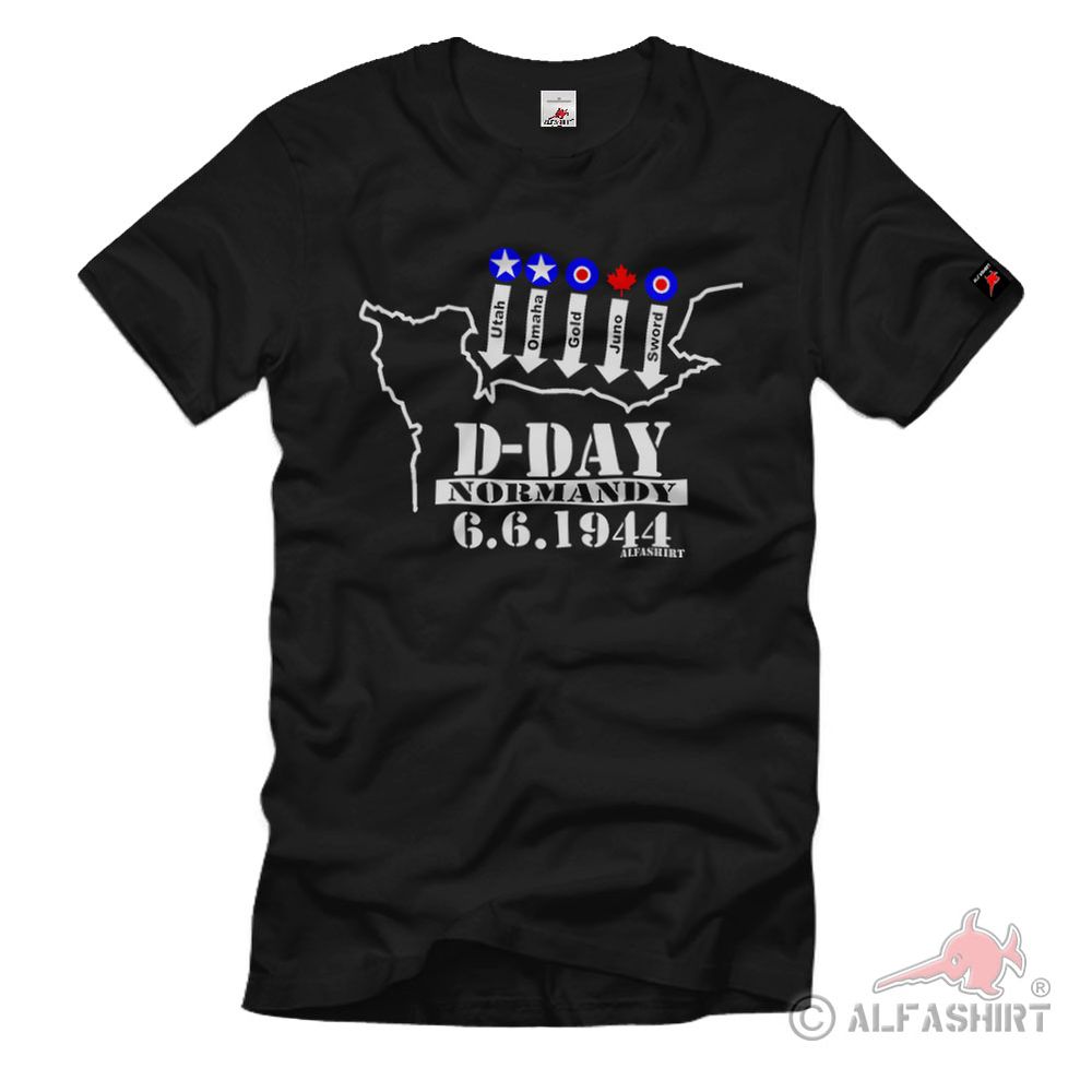 D-Day Normandy France WH Allied Airborn Ranger Trooper T Shirt #2503